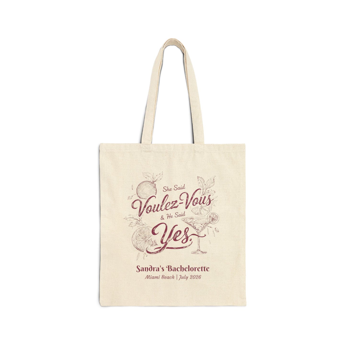 She Said 'Voulez-Vous' & He Said 'Yes' Bachelorette Tote Bag