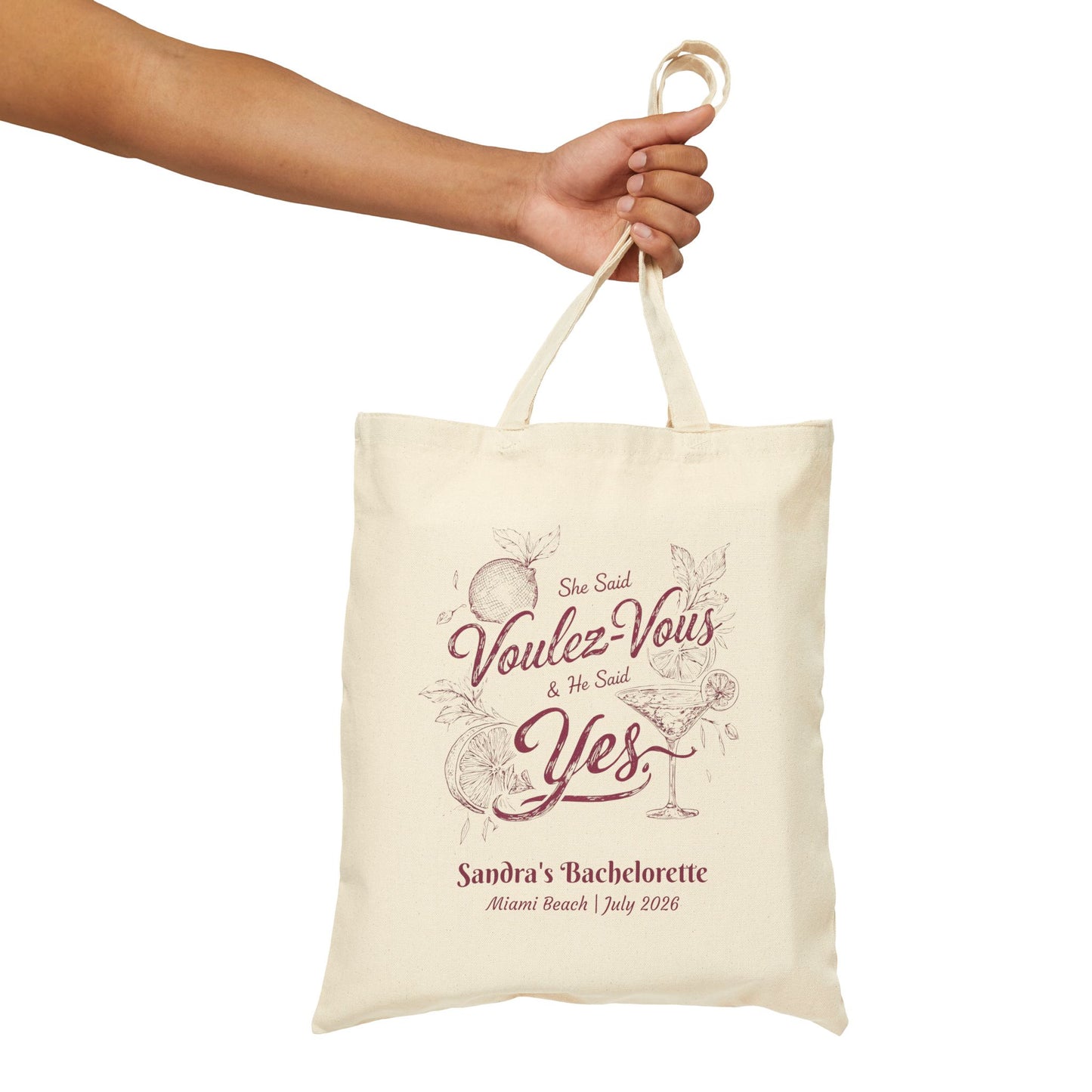 She Said 'Voulez-Vous' & He Said 'Yes' Bachelorette Tote Bag