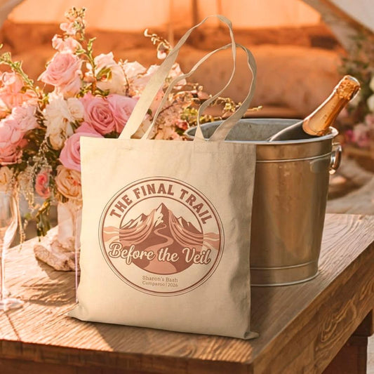 The Final Trail: Before the Veil Tote Bag for Camping Bachelorette Party