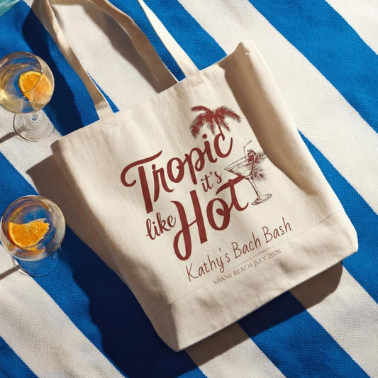Tropic Like It's Hot Beach Bachelorette Tote Bag