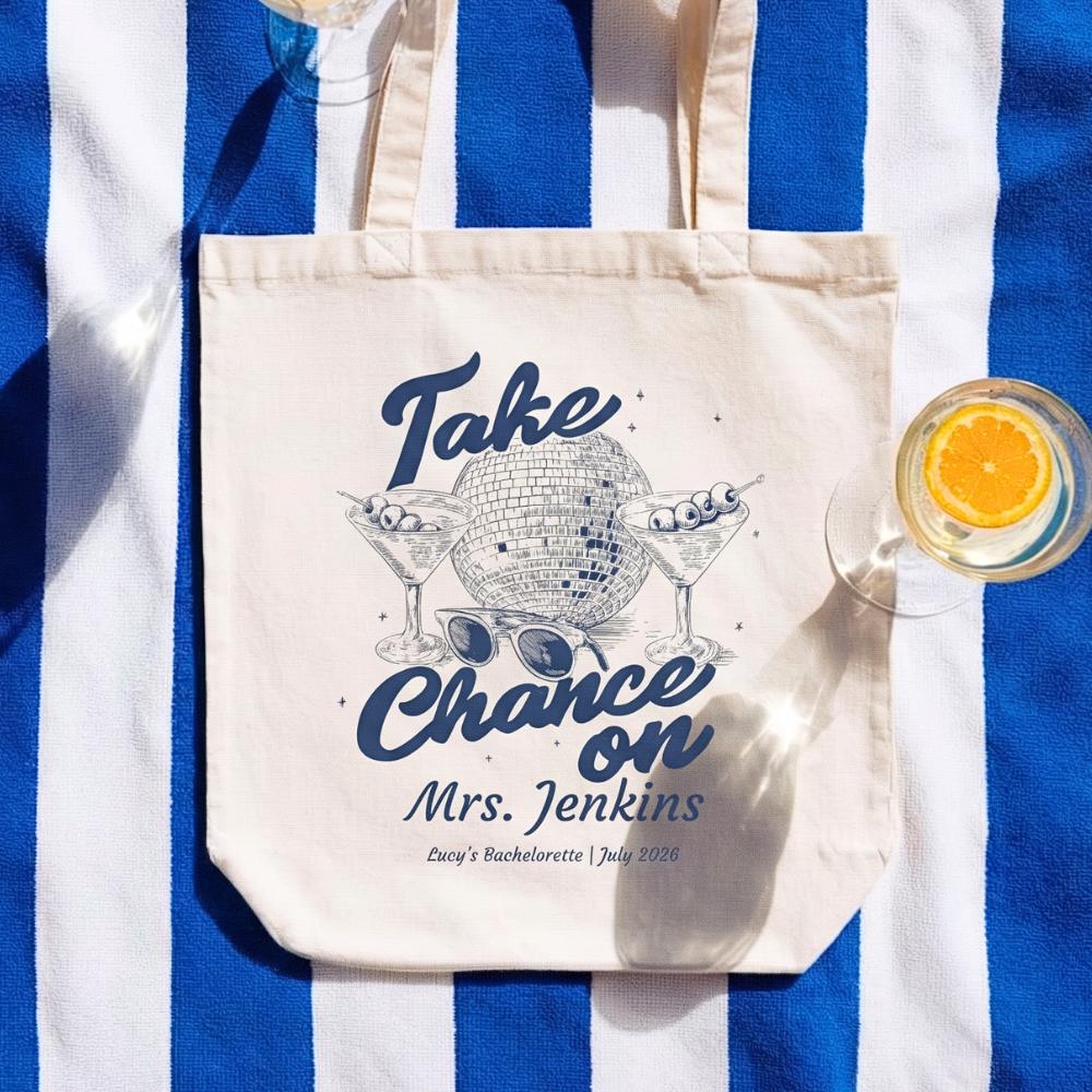 Take a Chance on Mrs. Bachelorette Party Tote Bag