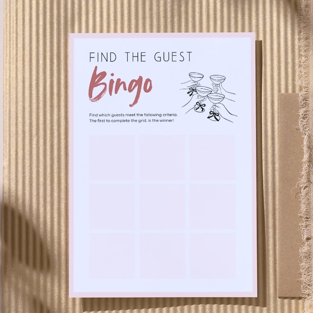 Bachelorette Party Game: Find the Guest Bingo