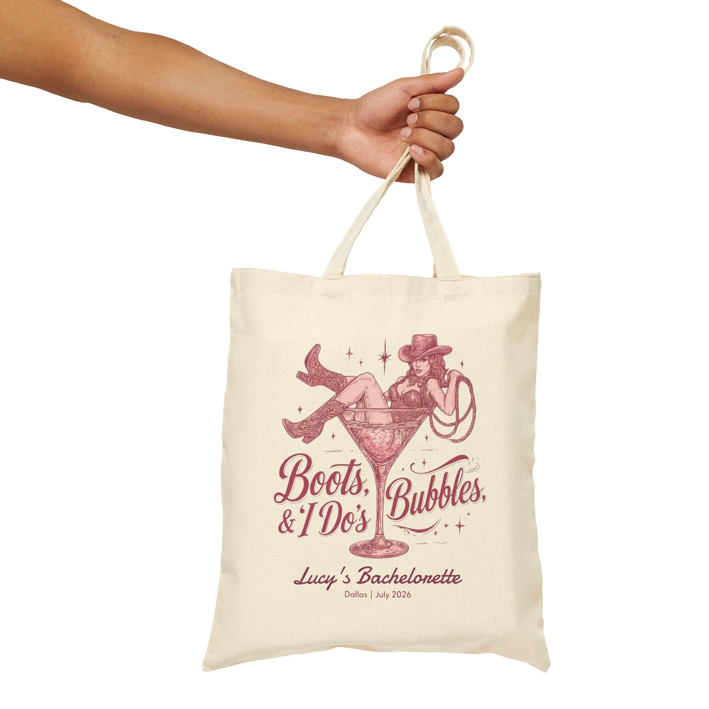Boots, Bubbles & I Do's Bachelorette Party Tote Bag