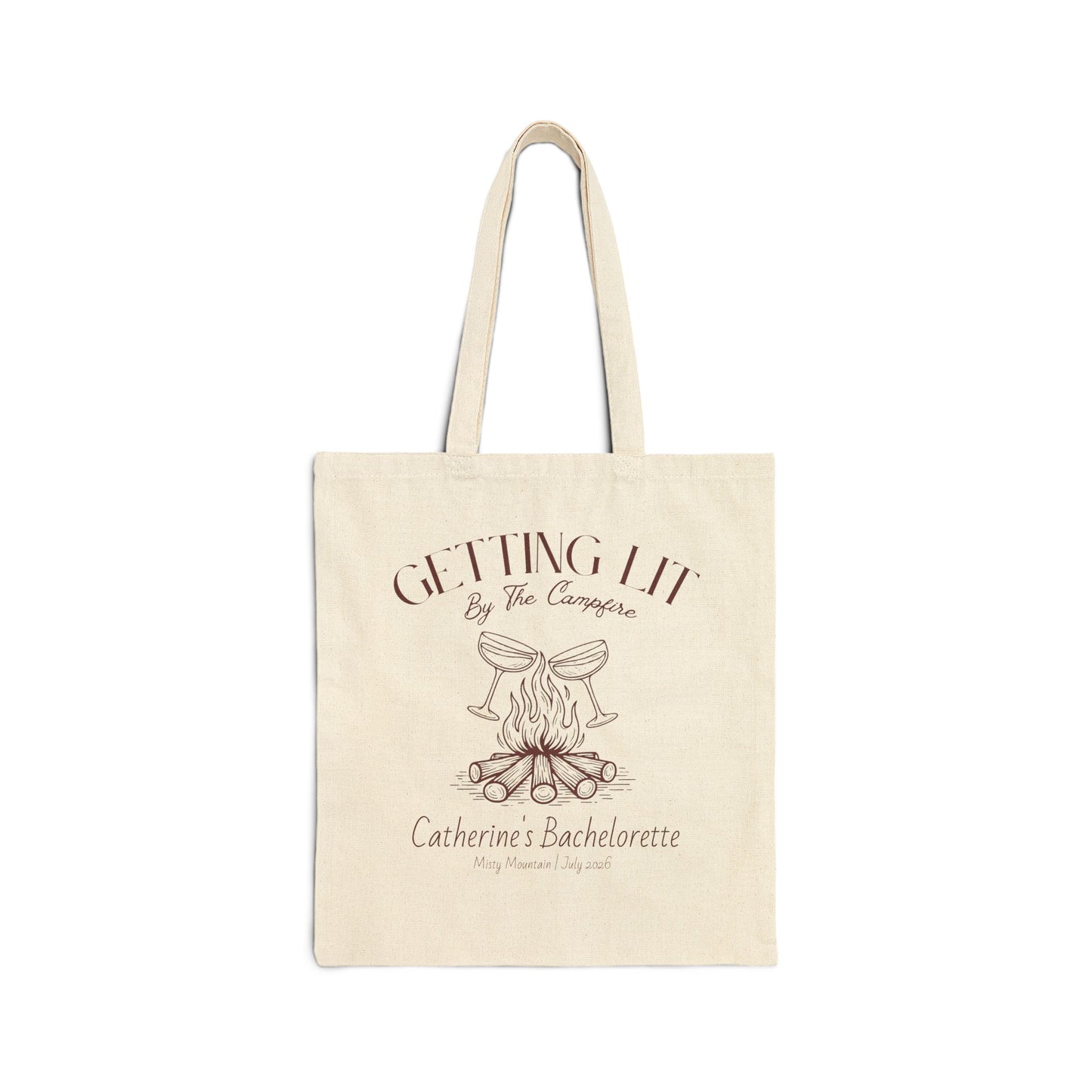 Getting Lit By The Campfire Bachelorette Party Tote Bag