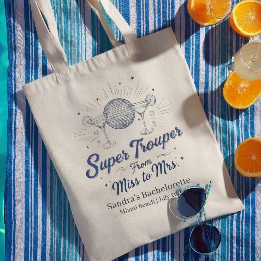 Super Trouper: From Miss to Mrs Bachelorette Tote Bag
