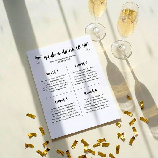 Bachelorette Party Game: Drink Up